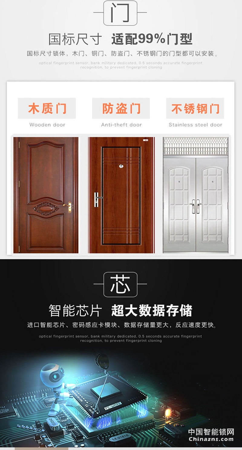 uiot超級智慧家 極光系列智能門鎖 家用防盜電子密碼鎖