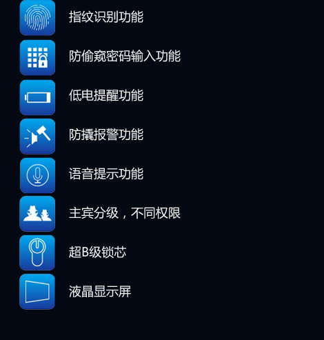 玉蛟龍指紋密碼鎖 智能鎖防窺視輸入、半導體/光學指紋傳感器