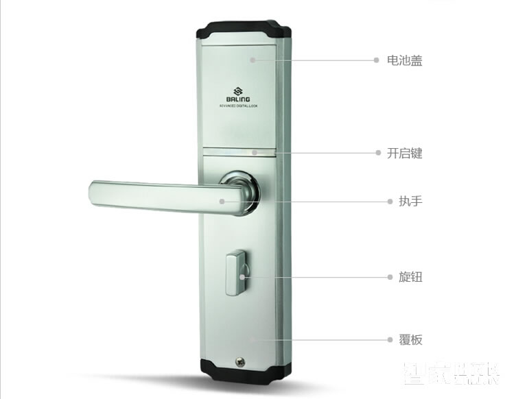 京特固酒店刷卡鎖 直板不銹鋼電子鎖