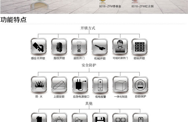 同創(chuàng)新佳智能鎖 家用智能指紋密碼防盜鎖