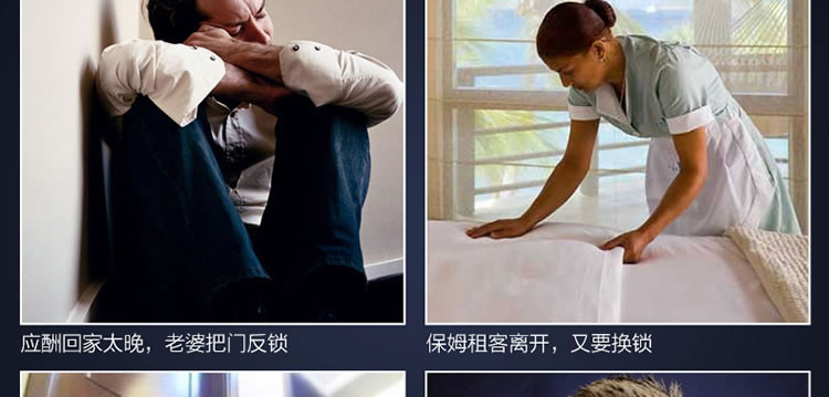 豪力士智能鎖指紋鎖 D5688F家用防盜門密碼磁卡感應電子鎖