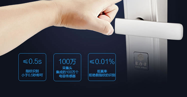 豪力士智能鎖指紋鎖 D5688F家用防盜門密碼磁卡感應電子鎖