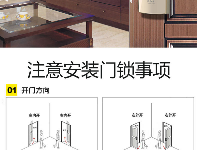 豪力士指紋鎖 D0755F家用防盜門智能鎖手機app感應電子鎖遙控刷卡密碼鎖