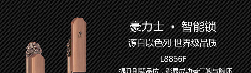 豪力士別墅指紋鎖 手機感應智能家居聯動密碼智能鎖雙開別墅門鎖