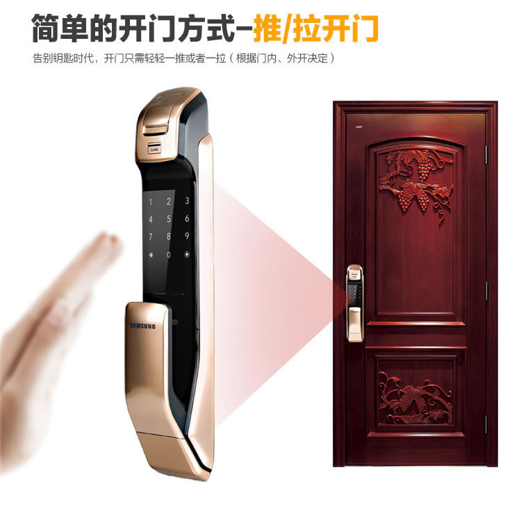 三星指紋鎖DP728 推拉手機(jī)開門電子鎖
