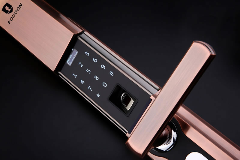 孚頓智控指紋鎖 滑蓋指紋密碼鎖 防盜電子刷卡鎖