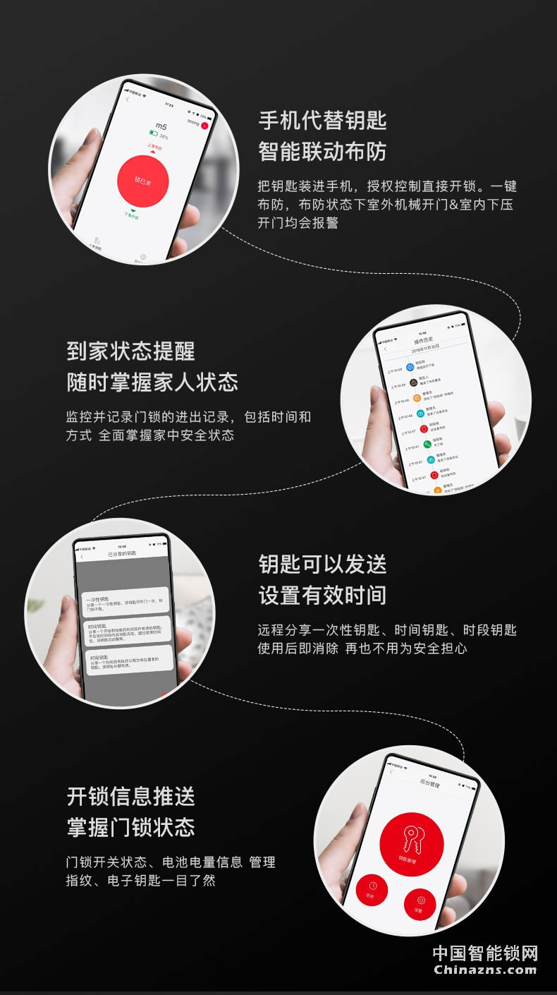 名門指紋鎖 M5密碼鎖家用防盜門智能鎖電子鎖