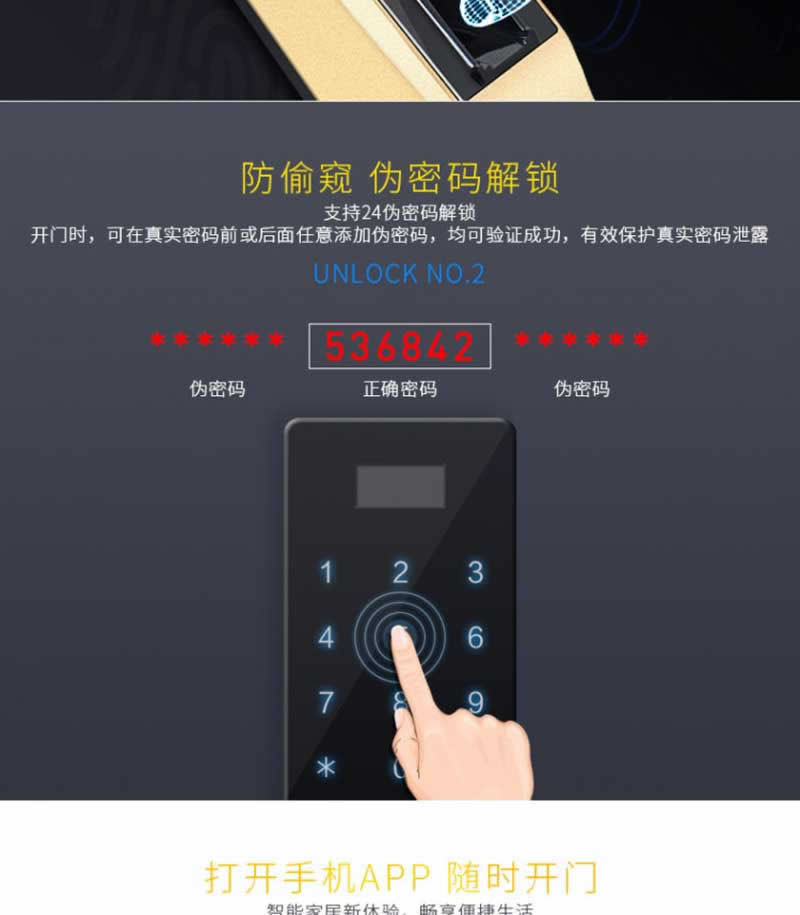 西默智能鎖 家用指紋密碼鎖直板防盜刷卡鎖