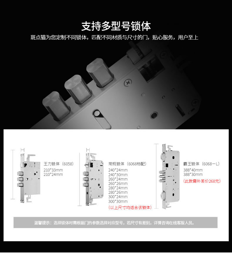 斑點(diǎn)貓指紋鎖 家用防盜門電子密碼鎖