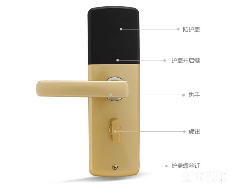 京特固酒店公寓刷卡鎖 鋅合金磁卡鎖 電子門鎖