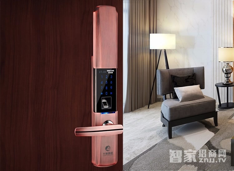 千御物聯智能鎖 滑蓋智能指紋門鎖q7888f