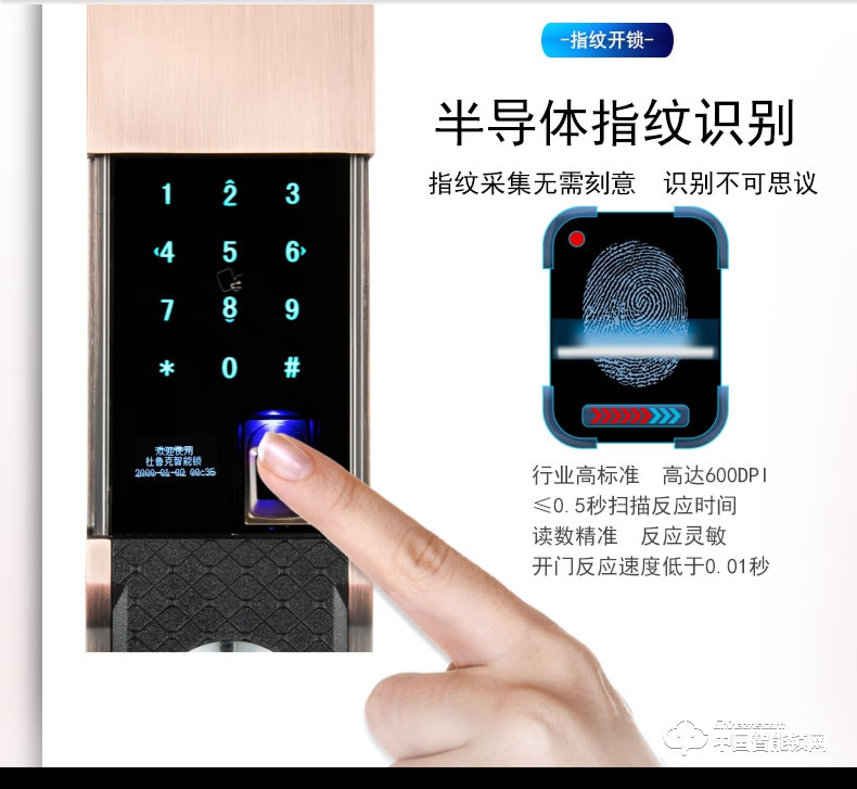 杜魯克指紋鎖 家用防盜門智能鎖刷卡密碼鎖