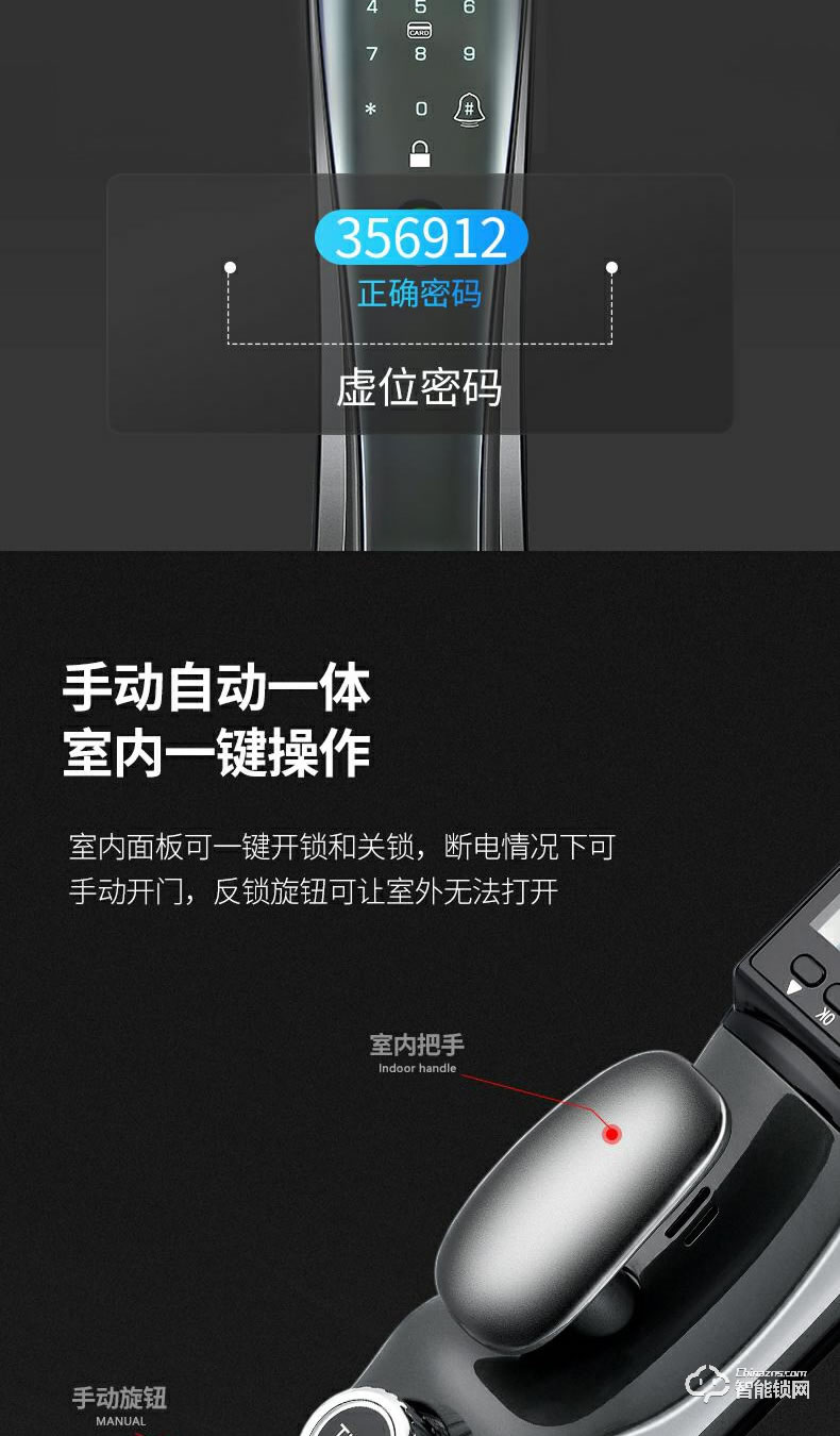 榮事達智能鎖 RSD-M6可視全自動智能門鎖