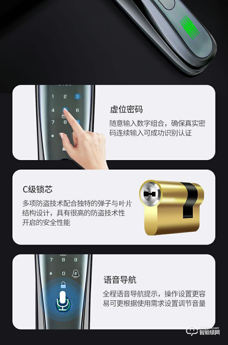 榮事達智能鎖 RSD-M6可視全自動智能門鎖