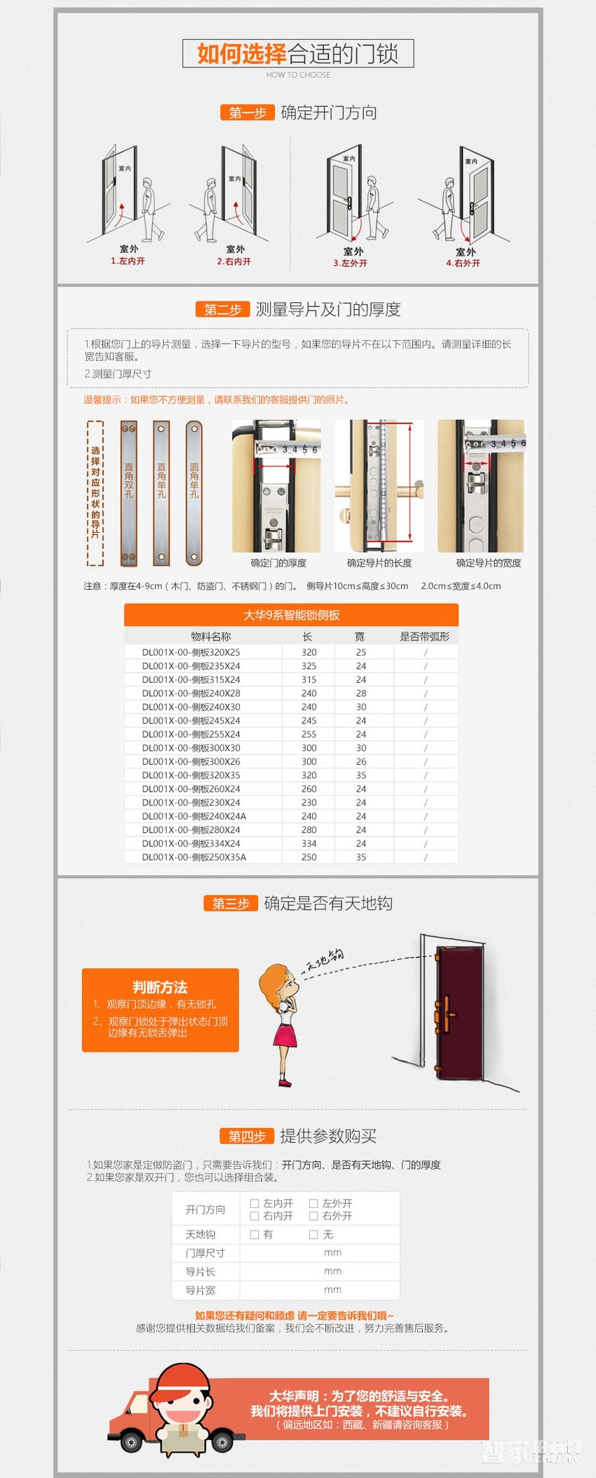 大華樂橙密碼指紋鎖 家用防盜電子鎖
