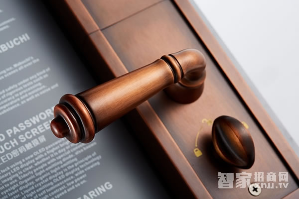 艾棲指紋鎖 家用純銅系列 電子智能門(mén)鎖