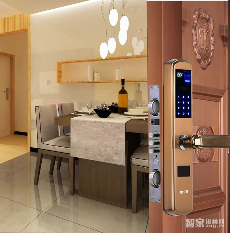 歐索爾智能鎖 直板指紋鎖密碼鎖 防盜刷卡鎖