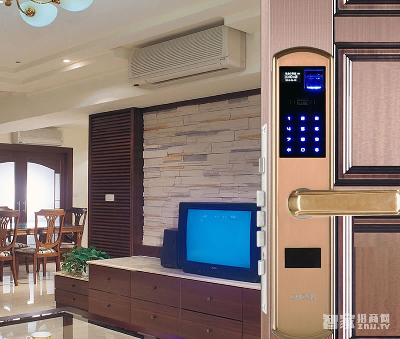 歐索爾智能鎖 直板指紋鎖密碼鎖 防盜刷卡鎖