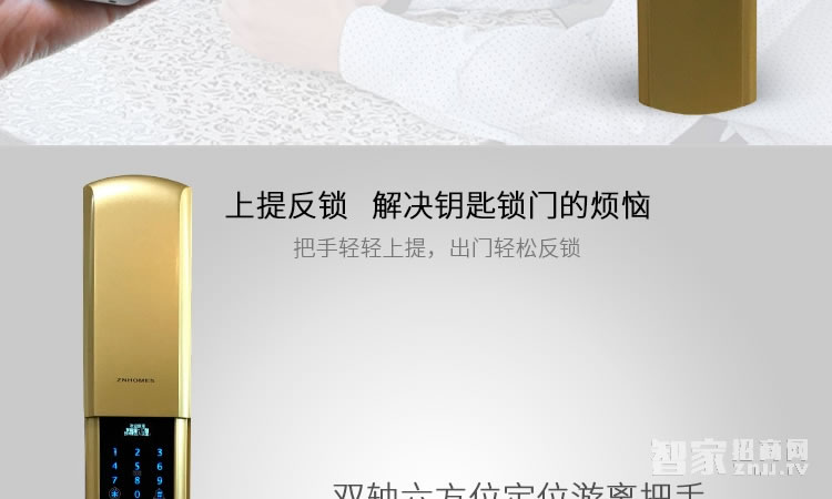 智能屋智能鎖 家用指紋密碼鎖（麗都金）