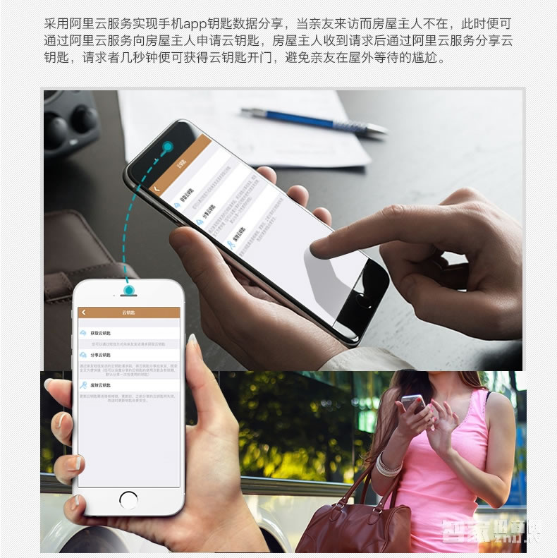 核桃智能鎖 手機藍牙開鎖 智能卡鎖W2