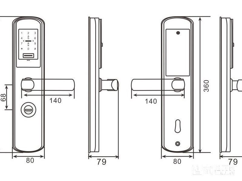 八達(dá)智能酒店鎖  刷卡遙控開鎖/不銹鋼材質(zhì)