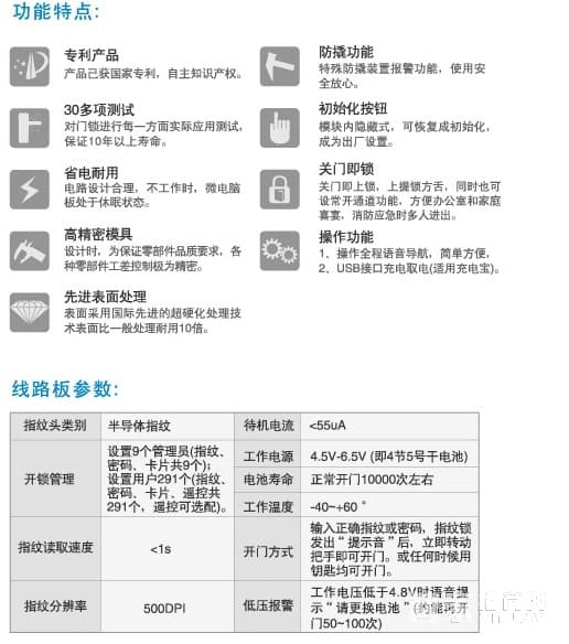 貝爾思特辦公玻璃門鎖 防盜門智能密碼鎖
