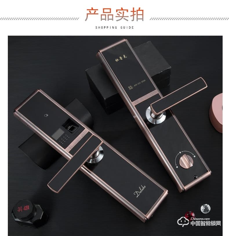 杜魯克智能鎖 家用防盜門指紋鎖 別墅銅門木門刷卡密碼鎖