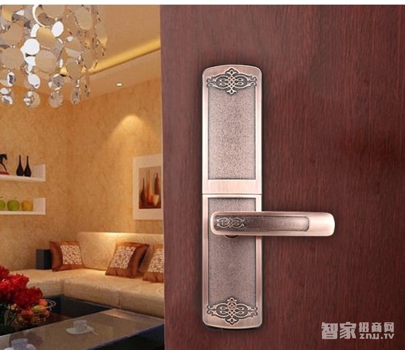 索掌門玻璃門鎖 滑蓋玻璃門智能鎖