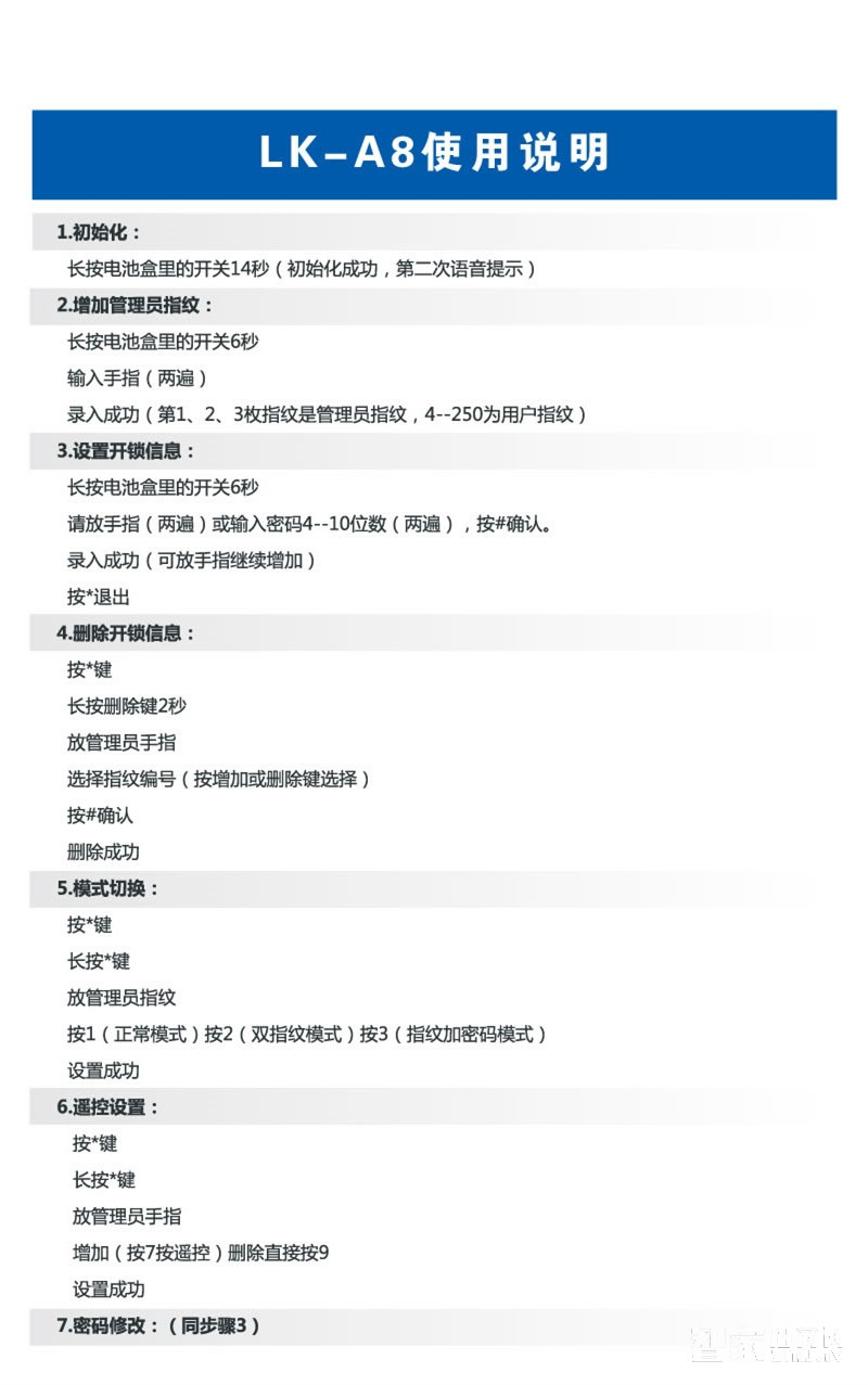 藍(lán)盔不銹鋼指紋鎖 出租屋智能門鎖