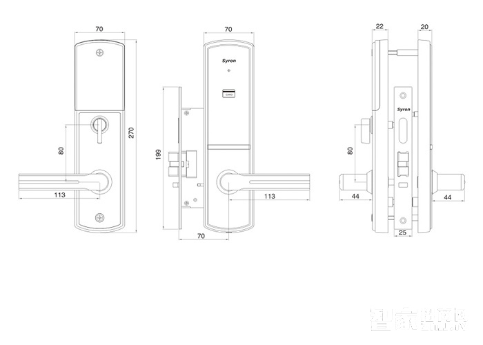 西容酒店智能鎖 磁卡密碼電子門鎖