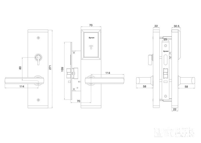 西容智能刷卡酒店鎖鎖 支持密碼開鎖