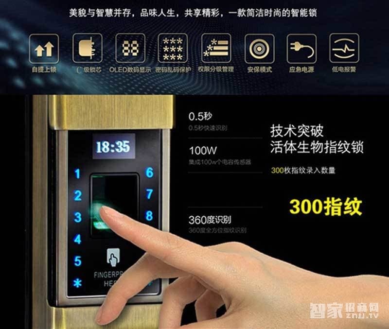 堅甲衛士滑蓋智能指紋鎖 手機感應開鎖