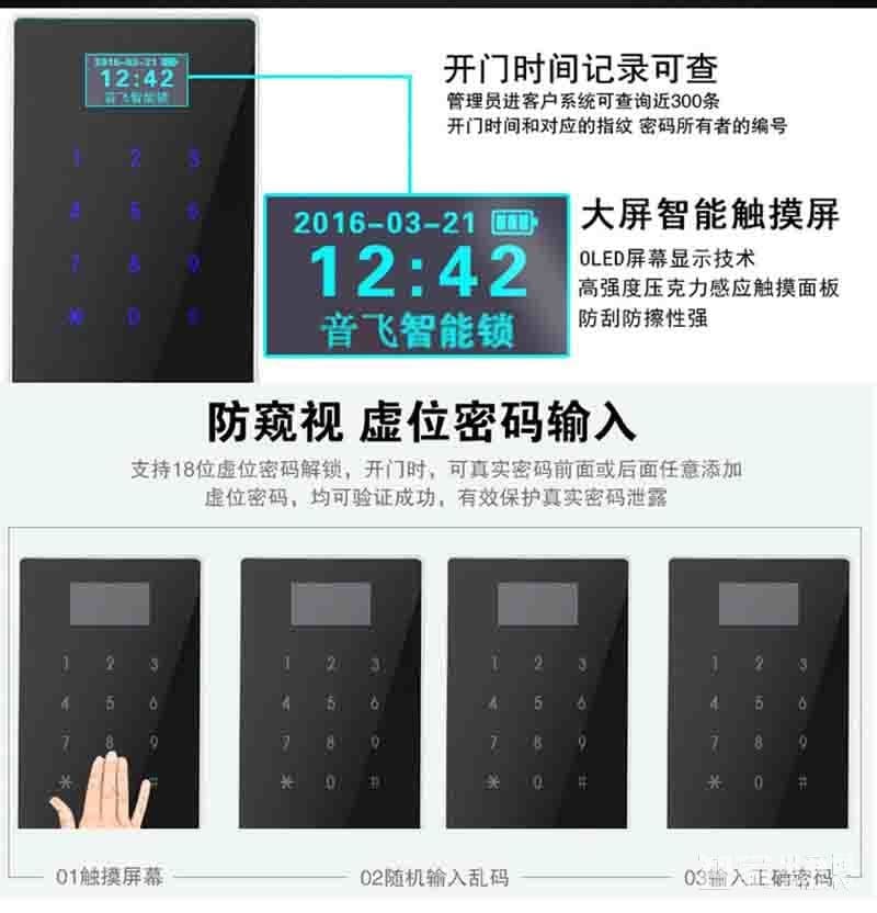 堅甲衛(wèi)士不銹鋼智能指紋鎖 密碼刷卡遙控鎖