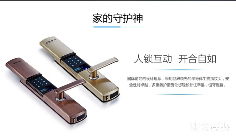 歐萊斯頓 指紋鎖智能鎖 家用防盜門鎖云電子鎖密碼鎖