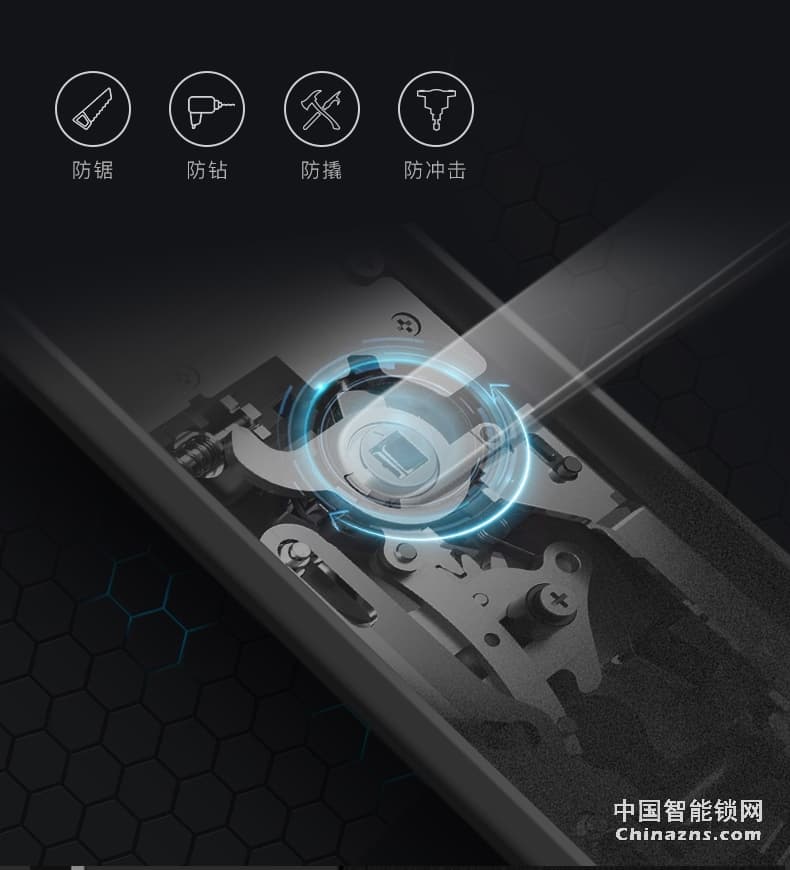 名門智能鎖指紋密碼門鎖 家用防盜門電子鎖全自動智能磁卡鎖EZ-W2
