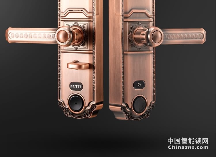 索仕頓手自一體電動滑蓋指紋鎖 智能鎖密碼鎖電子鎖