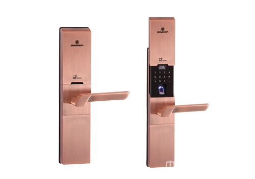 歐朗德思歌智能鎖 紅古銅滑蓋指紋密碼鎖
