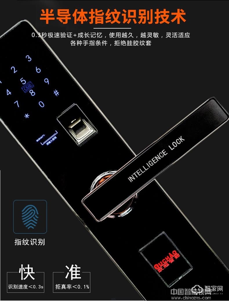 歐超不銹鋼智能鎖 防貓眼 英倫華安160601