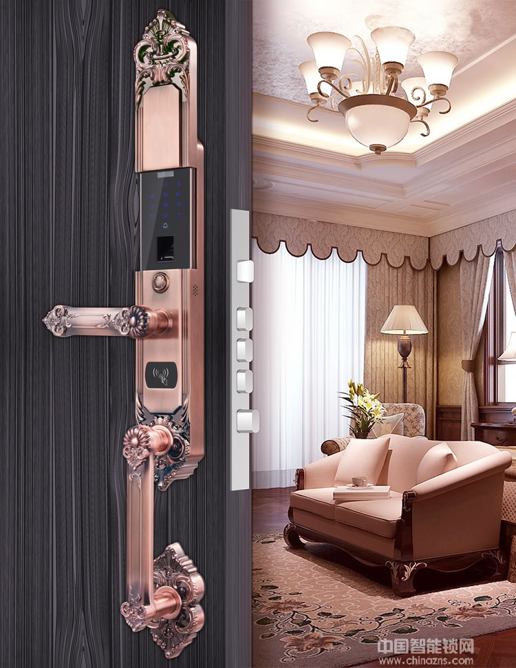 銳米智能鎖 高檔別墅智能鎖 小區公寓指紋密碼鎖