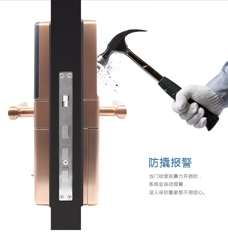 眾享六順天眼智能云鎖 防撬報警指紋鎖