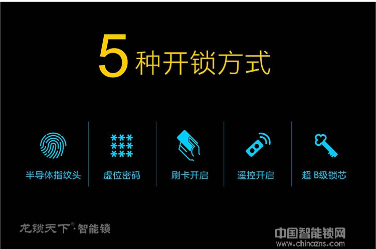 龍鎖天下紅外感應指紋鎖 全自動智能門鎖