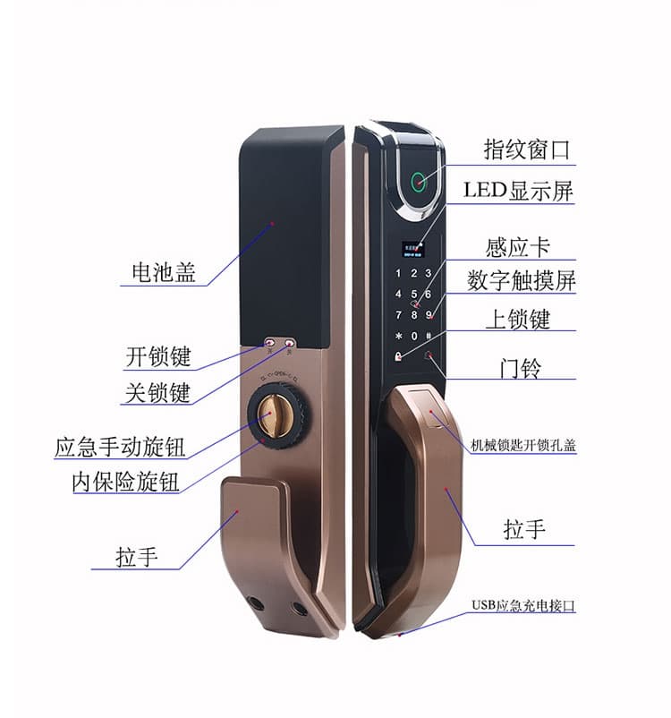 摩天仕智能鎖 萬能互換全自動智能鎖 手機APP指紋鎖