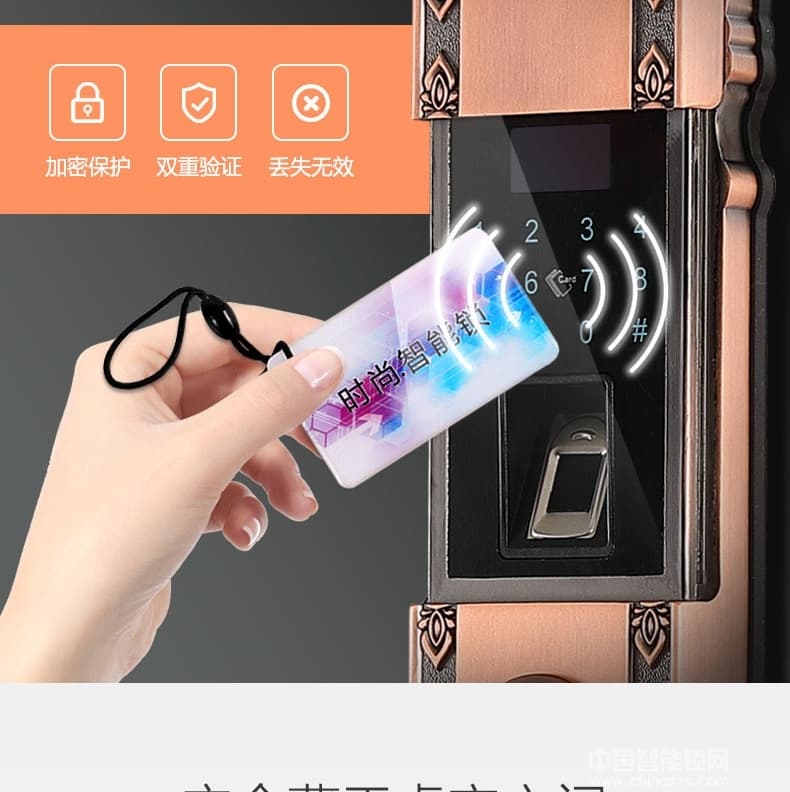 萬事威指紋鎖 歐式指紋鎖 豪華大拉手智能鎖