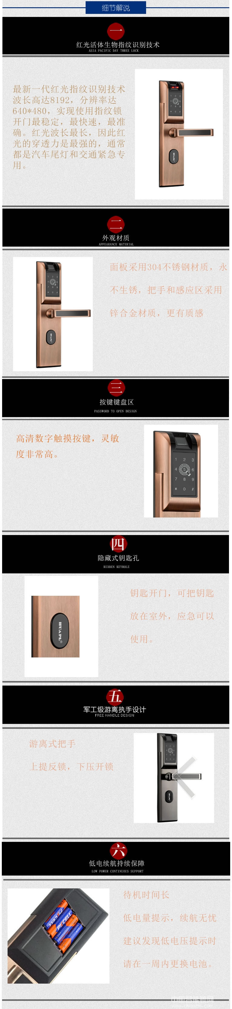 華品智能鎖 家用智能指紋鎖 APP智能門(mén)鎖