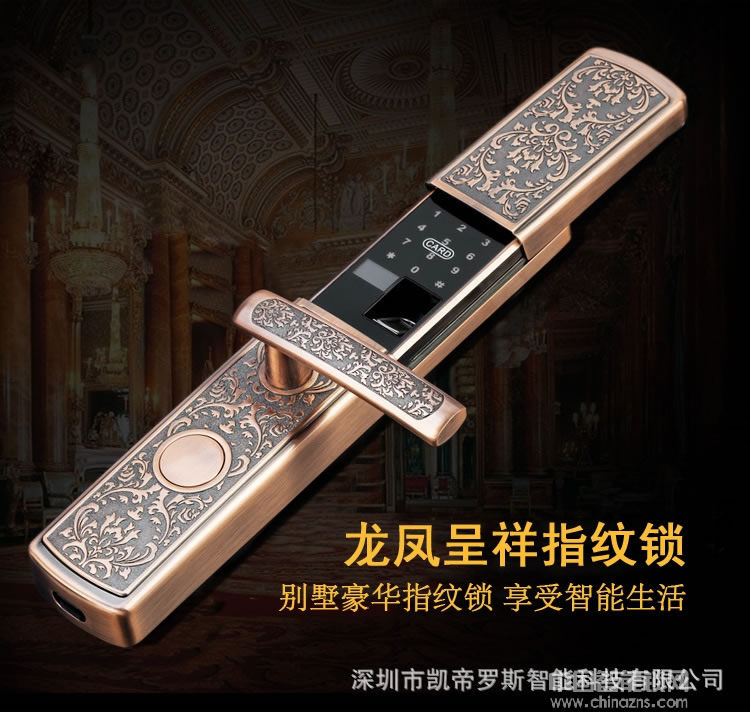 凱帝羅斯別墅指紋鎖 APP歐式指紋鎖