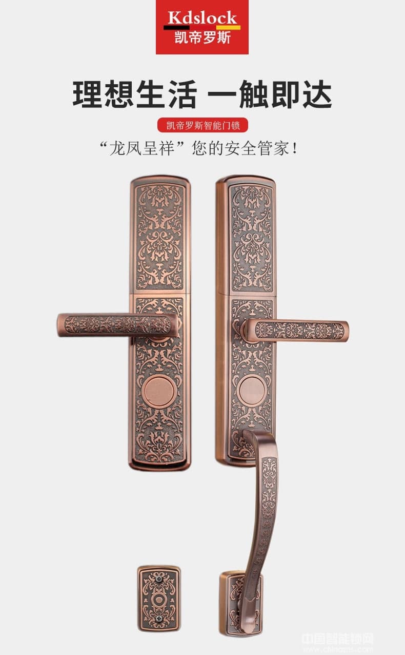 凱帝羅斯別墅指紋鎖 APP歐式指紋鎖