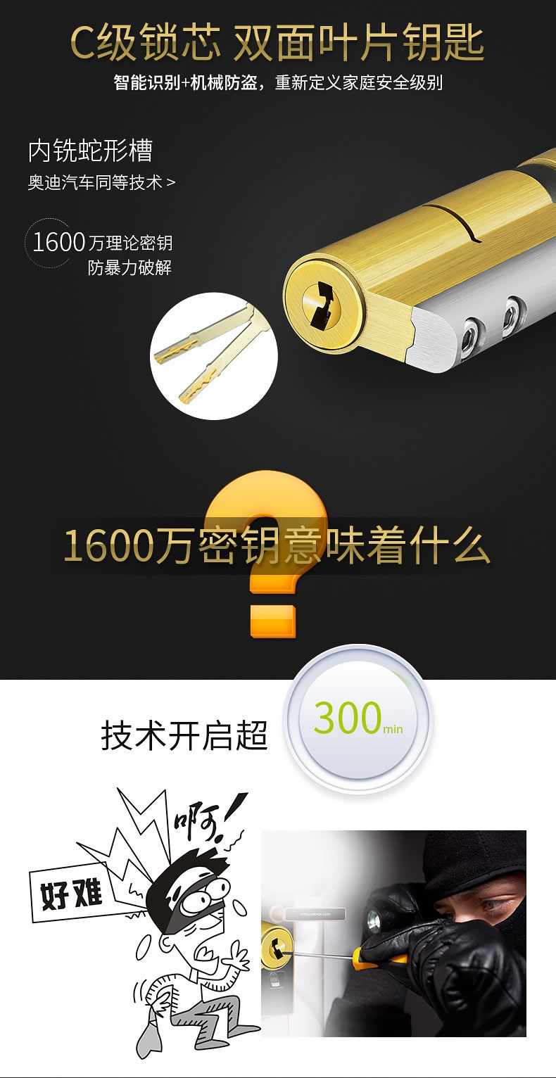 凱帝羅斯家用木門鋅合金密碼鎖 手機(jī)遠(yuǎn)程電子鎖