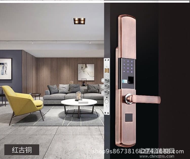 顧思特滑蓋智能鎖 防水型指紋密碼鎖