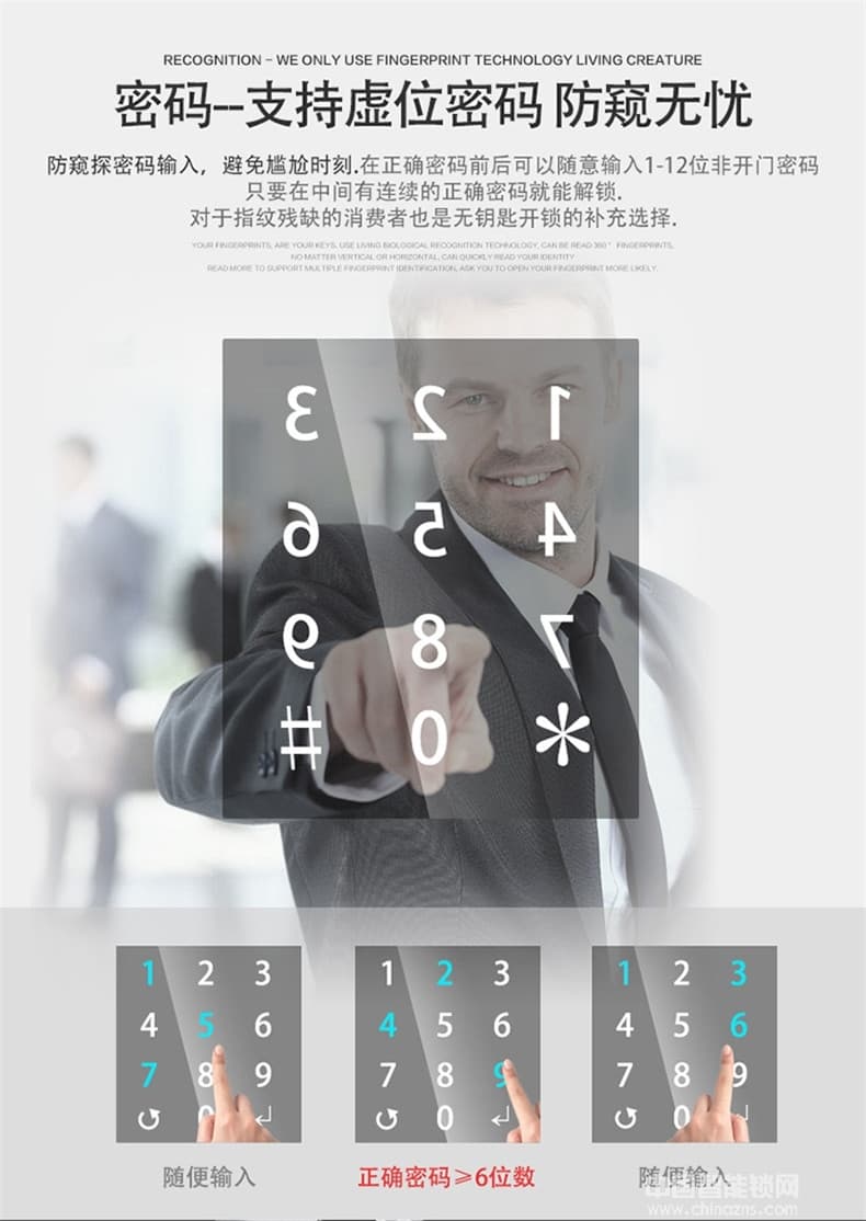 利百加智能指紋密碼鎖 家用電子門鎖