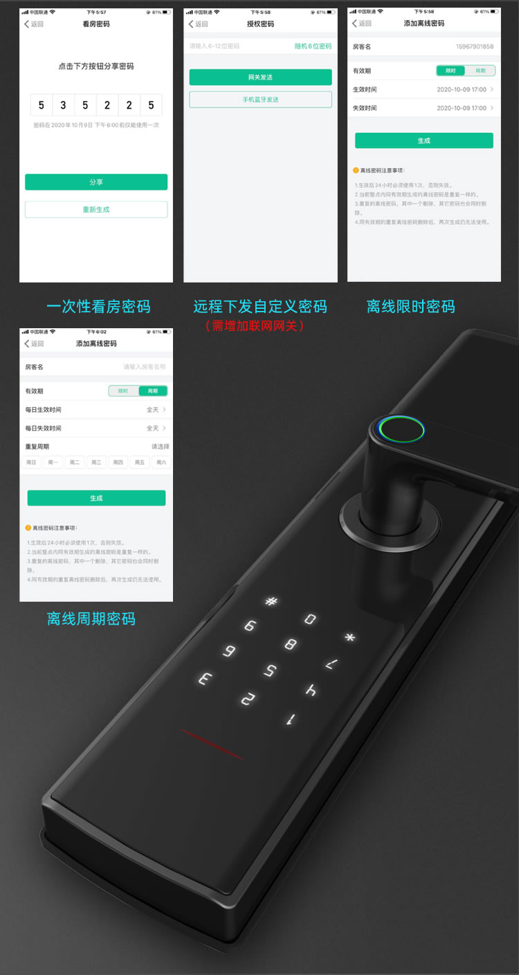 拉盯科技凡單智能公寓公寓房鎖遠程多端口管理聯網鎖